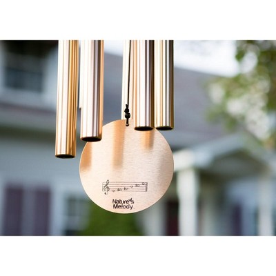 Nature's Melody 42-Inch Rose Gold Aluminum Wind Chimes