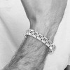 Black Bow Jewelry Men's Stainless Steel Polished Link 8.5 Inch Bracelet - 4 of 4