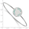 Black Bow Jewelry Sterling Silver Zeta Tau Alpha Greek Life Bangle Bracelet 7 Inch - 2 of 3