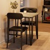 2-Piece Square Dining Set - Small Space Wood Table w/2 Upholstered Chairs, Modern Dinette for Breakfast Nook - 4 of 4