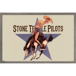 Trends International Stone Temple Pilots - Cowgirl Riding Bronco Framed Wall Poster Prints - 1 of 4