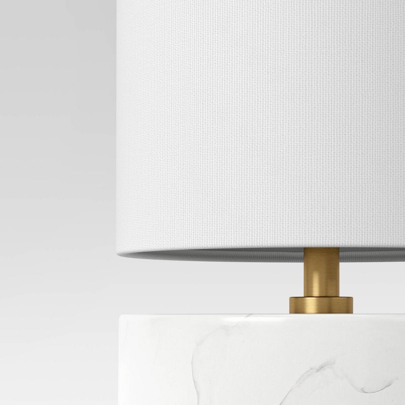 Faux Marble Mini Table Lamp White - Threshold&#8482;, 5 of 6