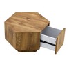 CAVINAS Modern Wooden Side Table Square Coffee Table, Night Stand for Living Room, Bedroom - 4 of 4