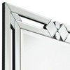 Possini Euro Design Clafia Rectangular Vanity Wall Mirror Modern Beveled Edge Clear Diamond Mirrored Frame 26" Wide for Bathroom Bedroom Living Room - 3 of 4