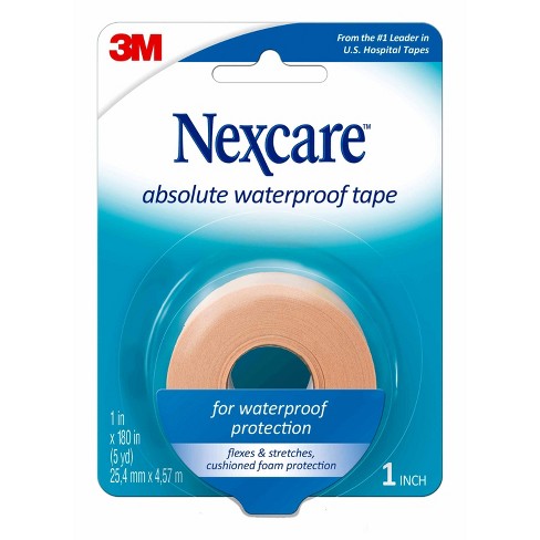 Nexcare Absolute Waterproof First Aid Tape, Tan, 1 In X 5 Yds : Target