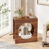 Tribesigns Narrow End Table for Living Room, Modern 3-Tier Side Table with Adjustable Glass Storage Shelf, 23.6-Inch Wood Bedside Table Nightstand - 3 of 4