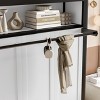 TIRAMISUBEST Twin Size Metal Murphy Bed with 2-Tier Storage Shelves, Folding Wall Bed Frame with Clothes Hanging Rod - 4 of 4