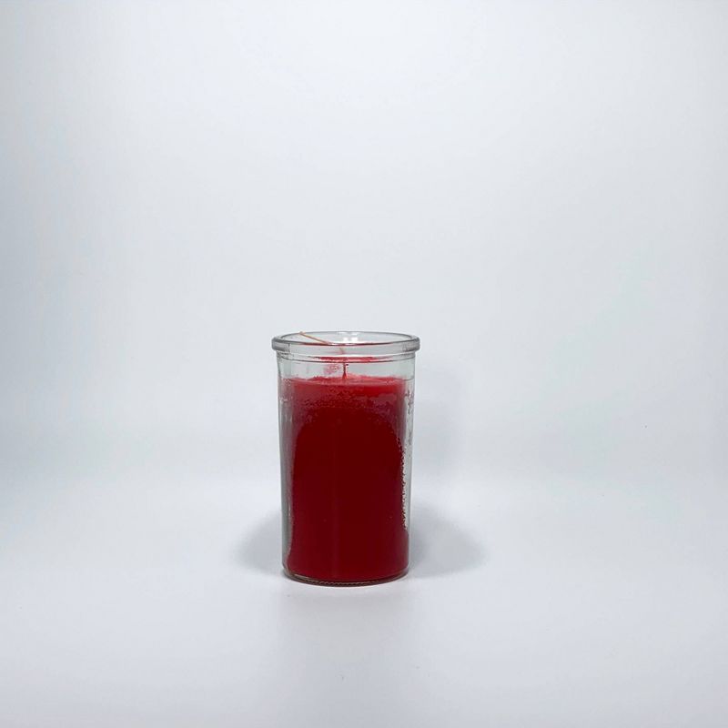 4.56oz Unscented Glass Jar Candle Red - Continental Candle, 3 of 5