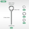Unique Bargains Stainless Steel Durable Rust-Resistant Eyebolts with Nuts Washers Male Screw for Fastening 10 Pcs - 3 of 4