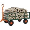 Acekool Heavy Duty Garden Cart Wagon, 500 lbs Capacity, Removable Sides, 10" Wheels, 180° Rotating Handle for Lawn, Yard, Outdoor Tasks - 3 of 4