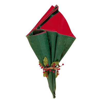 C&F Home Red and Green Napkin Set of 6