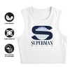 Women's Superman 2025 S World New Logo Sleeveless Crop Top Tank - 4 of 4