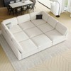 Belffin 9-Seater Sleeper Sectional - Convertible Cloud Couch with Plush Chenille & All-Module Storage - 4 of 4