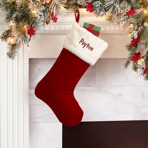 FIONECA Velvet Elegance Personalized 19" Burgundy Stocking - 1 of 1