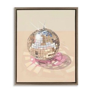 Stupell Industries Dazzling Disco Ball Refraction Floating Frame Canvas Art - 1 of 4