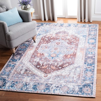 Coastal Charm Blue Flatweave Cotton-Synthetic 8' x 10' Rug