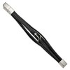 Chisel Stainless Steel Polished Anchor Black PU Leather 7.75" Bracelet with .5" Extension - 3 of 4