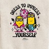 Boys' - Despicable Me Minions - Dress To Impress Yourself Graphic Long Sleeve Fleece Sweatshirt - 2 of 4
