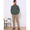 INSPIRE CHIC Men's Classic Solid Color Long Sleeves Basic Golf Polo T-Shirts - 2 of 4