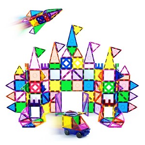 Everplay Magnetic Tiles For Kids, 140PCS Construction STEM Building Blocks Educational Toy - 1 of 4