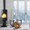 Karl Home | Elegant Black Wrought Iron U-Shaped Firewood Rack - 4 of 4