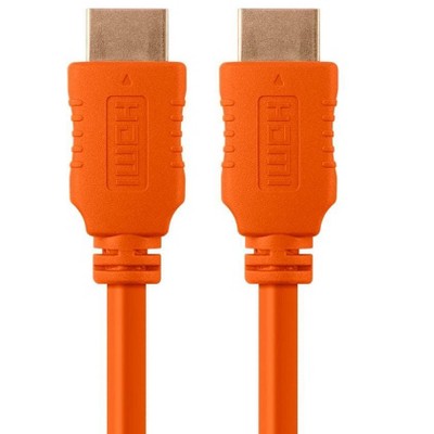 Monoprice High Speed HDMI Cable - 3 Feet - Orange | 4K@60Hz, HDR, 18Gbps, YUV 4:4:4, 28AWG - Select Series