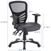 Modway Articulate Mesh Office Chair with Fully Adjustable Vegan Leather  Seat In Black