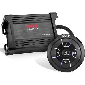 Pyle Waterproof Bluetooth Marine Amplifier Receiver - Black - 1 of 4
