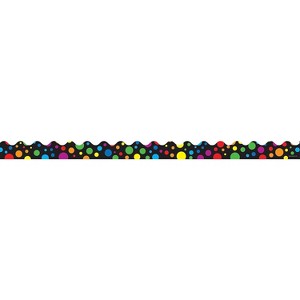 CARSON-DELLOSA 36" x 2.25" Scalloped Big Rainbow Dots Borders 13 Strips (1255) - 1 of 1