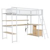 YOOCOZZ Twin Metal Loft Bed with Integrated Workstation, LED Lighting, and Multi-Storage - 4 of 4