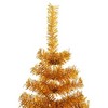 vidaXL 8ft Gold Artificial Christmas Tree with Steel Stand - Sturdy, Reusable, PET Material, - 3 of 4