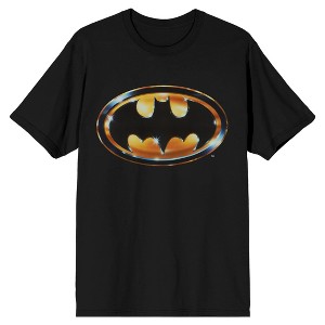 DC Comic Book Batman Logo Men's Black Short Sleeve Graphic Tee Shirt - 1 of 2
