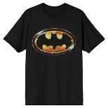 DC Comic Book Batman Logo Men's Black Short Sleeve Graphic Tee Shirt