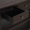 Hostack 48'' Solid Wood Console Table with 3 Storage Drawers and 2 Shelves, Distressed Black - 4 of 4