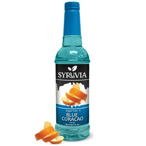 Syruvia Sugar Free Blue Curacao Syrup - 25.4 fl oz. Premium Flavoring Syrup For Coffee - 1 of 4
