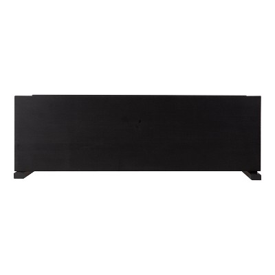 Meridien Black Poplar Wood 28'' Floating Wall Shelf