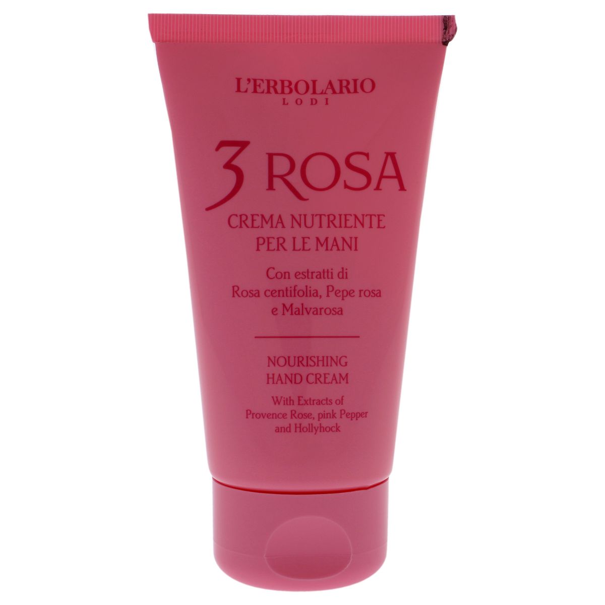 L'Erbolario 3 Rosa Nourishing Hand Cream - Hand Cream for Dry Skin - 2.5 oz