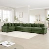 Aukfa Oversized Cloud Modular Corduroy Sofa Sectional with Ottoman - Reversible Deep Seat Couch for Living Room - 4 of 4