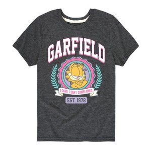 Boys' - Garfield - Collegiate Short Sleeve Graphic T-Shirt - 1 of 4