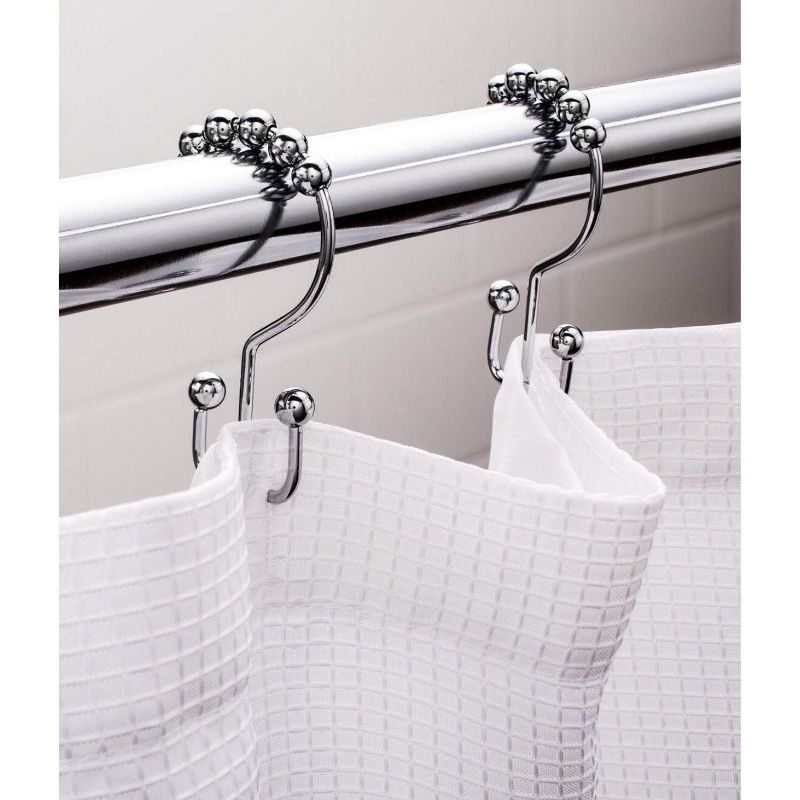 2LB Depot Double Shower Curtain Hooks Rings Set of 12, 4 of 6