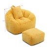 JOYRACER Giant Bean Bag with Ottoman, Oversized Comfy Lounge Chair for Adults and Kids, Floor Sofa Couch for Gaming, Reading, Living Room & Bedroom - 3 of 4