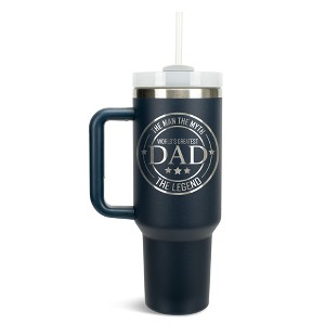 Elanze Designs World's Greatest Dad Myth Legend 40 oz. Stainless Steel, Large Water Bottle Coffee Mug, Spill & Leak Resistant, Thermal Travel Tumbler - 1 of 1