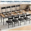 3/5 Piece Dining Table Set, Wooden Kitchen Table Set with PU Upholstered Chair, Industrial Metal Frame Dinette Set for Dining Room - 4 of 4