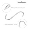 Unique Bargains Stainless Steel S-Shaped Utility Fish Beef Hanging Meat Hook 4 Pcs - 4 of 4