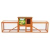 SEVOBAL Pet Crates and Houses Beautiful Outdoor Rabbit Hutch with Spacious Design and Removable Waste Tray, Orange, 94.5"*16.9"*31.1" - 2 of 4