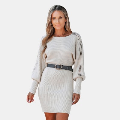 Women's Cut Out Ribbed Knit Sweater Dress - Cupshe