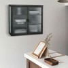 NicBex Modern 2 Glass Door Bathroom Wall Mount Cabinet Medicine Cabinet with 3 Tier Removable Shelves - 4 of 4