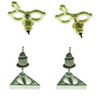 Harry Potter Earrings For Women 3 Pack Deathly Hallows, Lightning Scar, Harry Potter Wand - 4 of 4