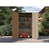 Syemin Outdoor Storage Shed, Vertical Tall Tool Shed with Five Shelves, Lockable Door for Patio, Backyard and Lawn, Brown, 50"*82"*29" - 2 of 4