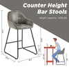 Beautyolove 24 in. Gray Faux Leather Upholstered Counter Height Bar Stool Swivel Counter Stool - 4 of 4